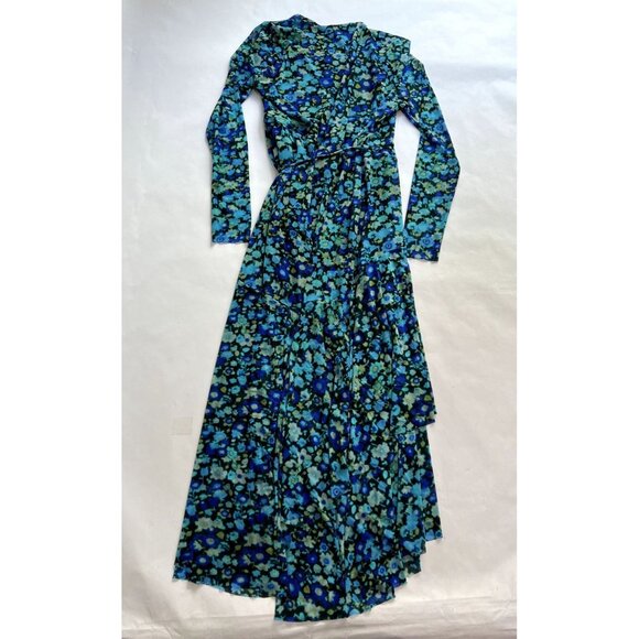 ganni blue maxi dress Green Puff Sleeve Zola Midi Dress main image 1